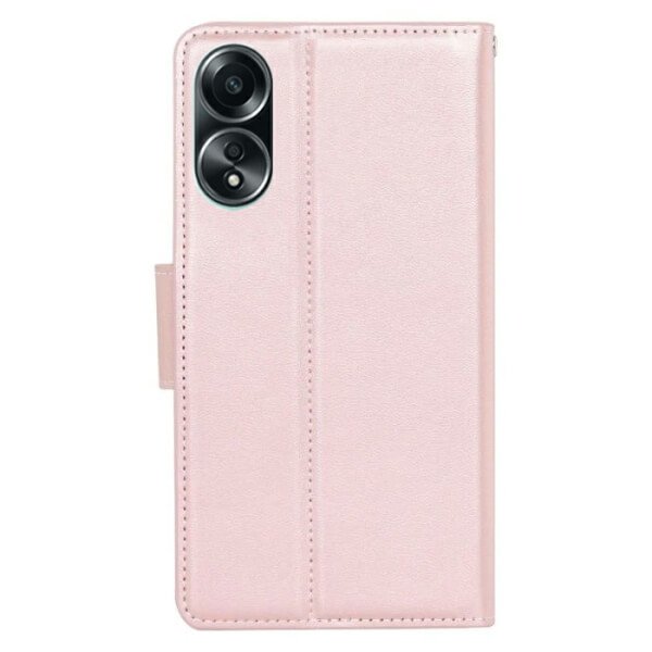 For Oppo A58 4G Hanman Wallet Case Flip Leather Card Slots Magnetic Stand Cover