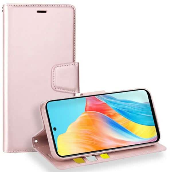 For Oppo A58 4G Hanman Wallet Case Flip Leather Card Slots Magnetic Stand Cover