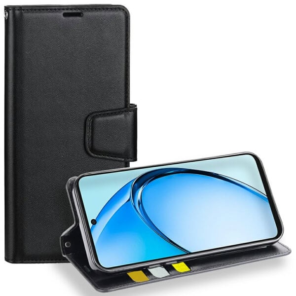 For Oppo A60 4G Hanman Wallet Case Flip Leather Card Slots Magnetic Stand Cover
