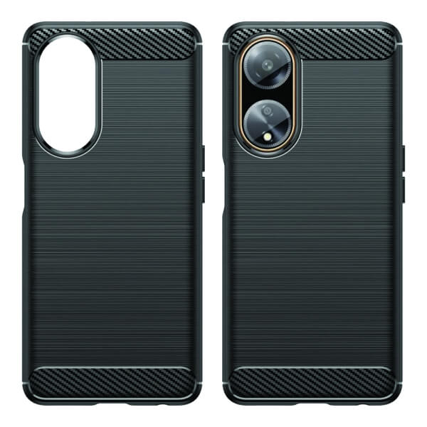 For Oppo A98 Case Shockproof Heavy Duty Rugged Anti Knock Back Cover (Black)