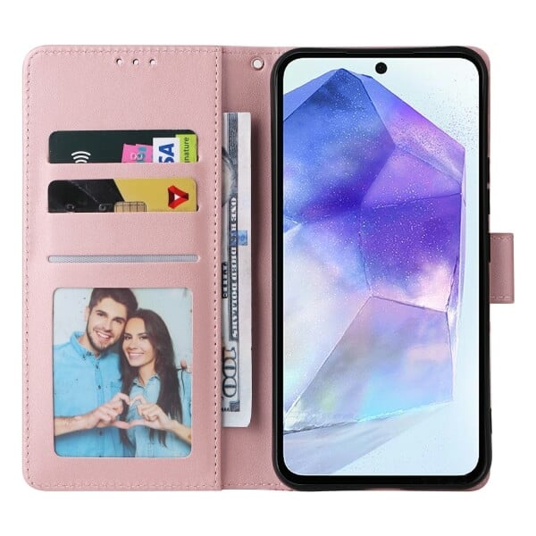 For Samsung Galaxy A55 5G Case Fashion Marble Painting Pattern Flip Wallet Leather Card Slots Stand Cover