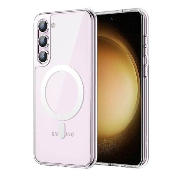For Samsung Galaxy S23 | S23 FE | S23+ /S23 Plus | S23 Ultra MagSafe Magnetic Case with HaloLock Shockproof Scratch Resistant Back Clear Protective Cover