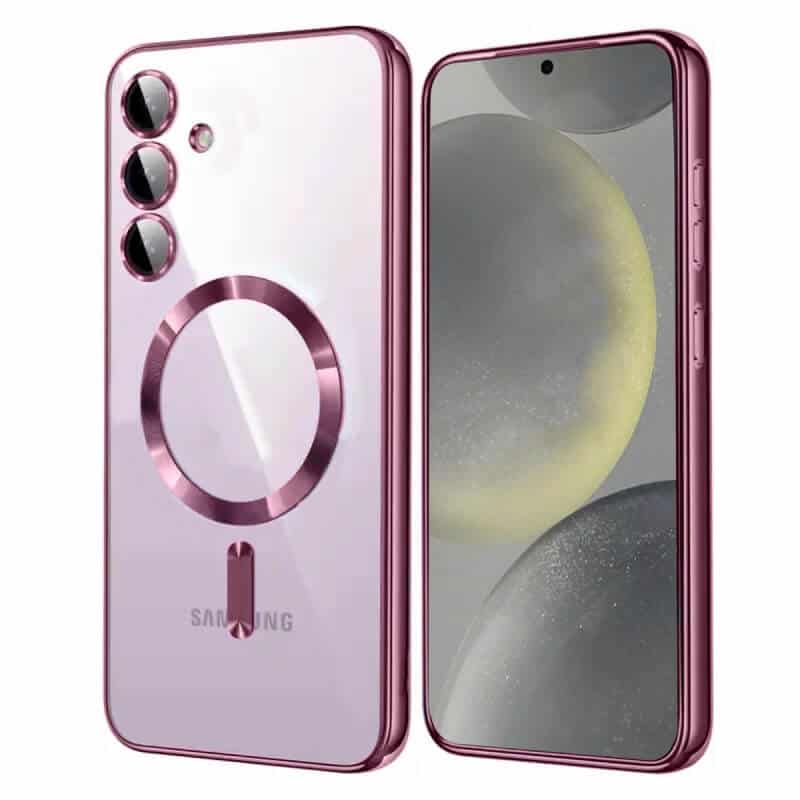 For Samsung Galaxy S24 S24FE, S24+ S24 Plus & S24 Ultra MagSafe Magnetic Case with HaloLock Shockproof Scratch Resistant Back Clear Protective Cover