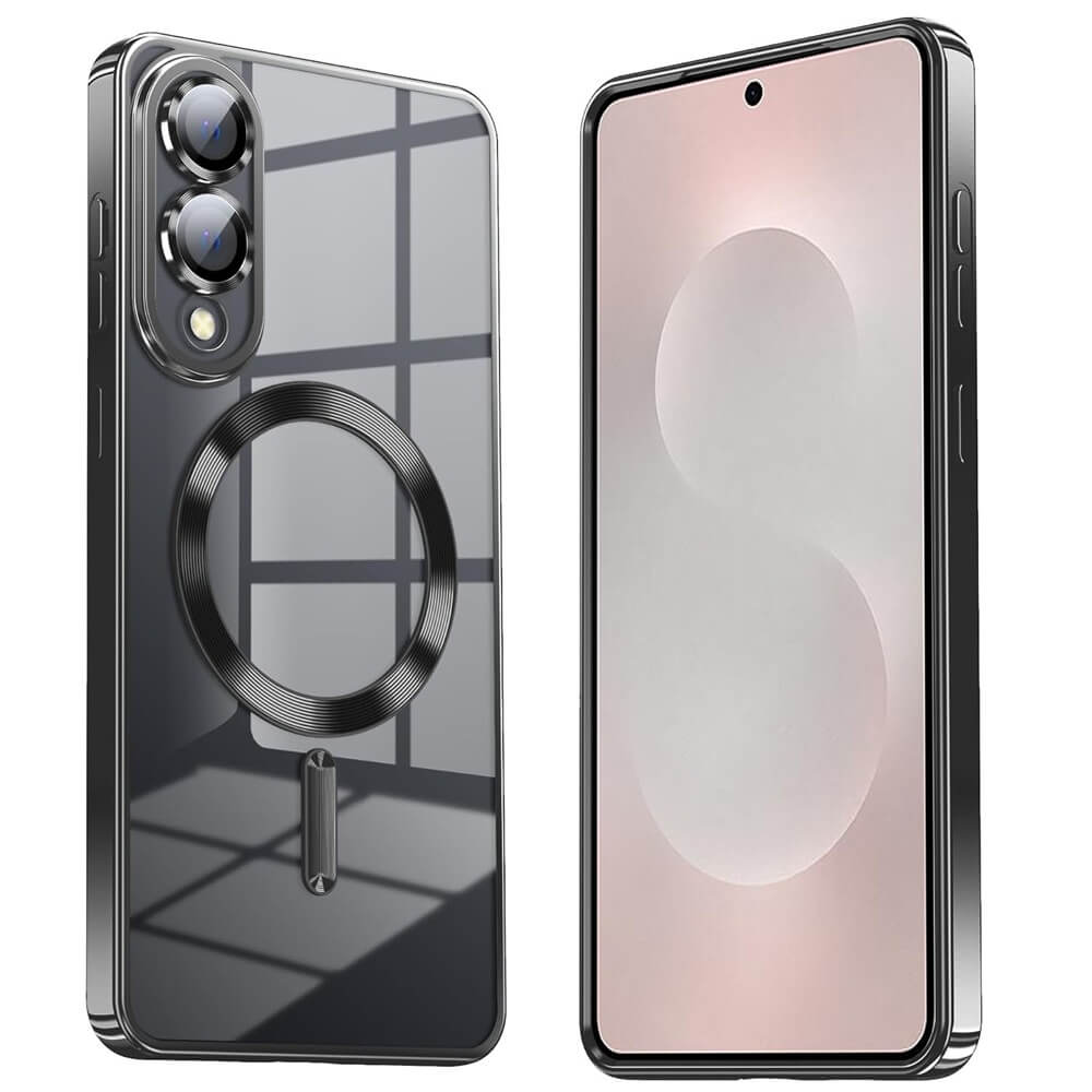 For Samsung Galaxy S24 S25 Ultra Plus FE Edge MagSafe Magnetic Case with HaloLock Shockproof Scratch Resistant Back Clear Protective Cover