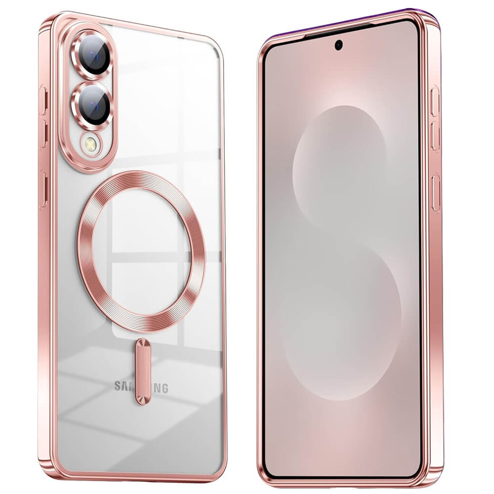 For Samsung Galaxy S24 S25 Ultra Plus FE Edge MagSafe Magnetic Case with HaloLock Shockproof Scratch Resistant Back Clear Protective Cover
