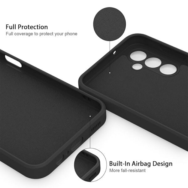 For Samsung Galaxy A05S/A15/A25/A35/A55 Liquid Silicone Silky Soft Touch Full Protective Anti Scratch Cover with Microfiber Lining Back Case