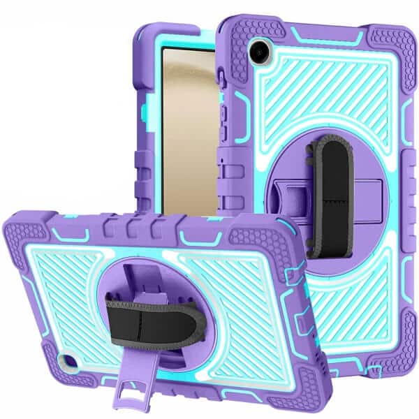For Samsung Galaxy TAB A9+ X210 Rotatable Military Grade Case Shockproof Multi-Layer Protective Kickstand Cover