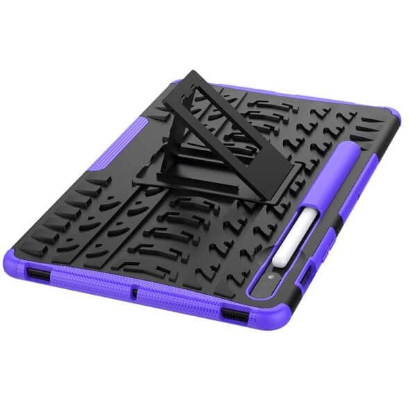 For Samsung Galaxy Tab S8 11.0 X700X706 Heavy Duty Tough Kickstand Strong Case Cover (Purple)
