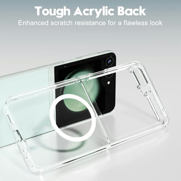 For Samsung Galaxy Z Fold 6 MagSafe Magnetic Case with HaloLock Shockproof Scratch Resistant Back Clear Protective Cover