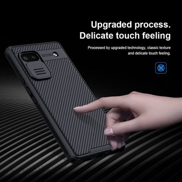Google Pixel 6A Nillkin Case, CamShield Series Shockproof Heavy Duty Protective Case With Slide Camera Cover - Black