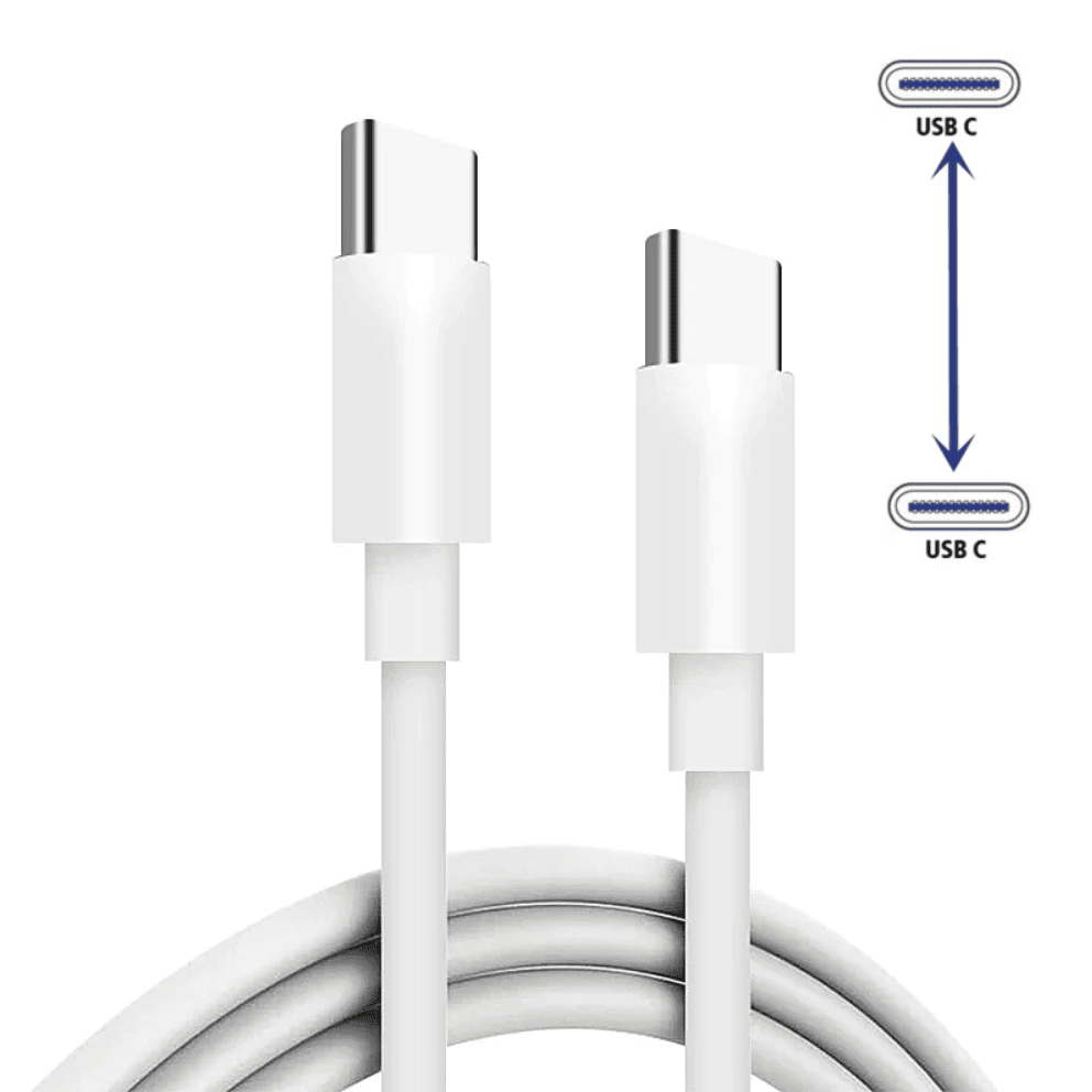 2M 100W PD Type C Super Fast Charging Charger Cable Cord For Apple Samsung Google Laptop Mackbook Laptop & iPad Pro (White)