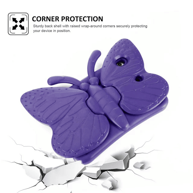 For Apple iPad 10.2 inch 9th/8th/7th Gen /Pro 10.5/Air 3 Kids Case, Butterfly Shockproof Handle Eva Stand Protective Shockproof Cover
