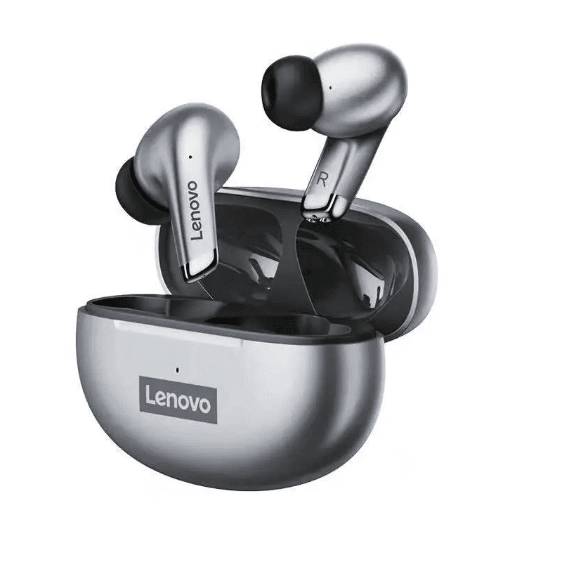Original Lenovo LP5 Bluetooth Headphone TWS Wireless Earphones Headset Waterproof Earbuds Touch Control With Mic For All Phone (Grey)
