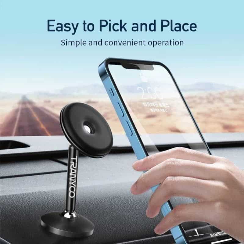 Tranyoo 360 Degree Rotating Strong Magnetic Suction Car Dashboard/Desktop Mobile Phone Holder For iPhone/Samsung/Google/Oppo/Nokia/Xiaomi/TCL/Vivo
