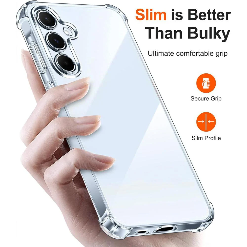 For Samsung Galaxy S24 S25 Ultra Plus FE Edge SupRShield Case Heavy Duty Soft Clear Transparent Cover