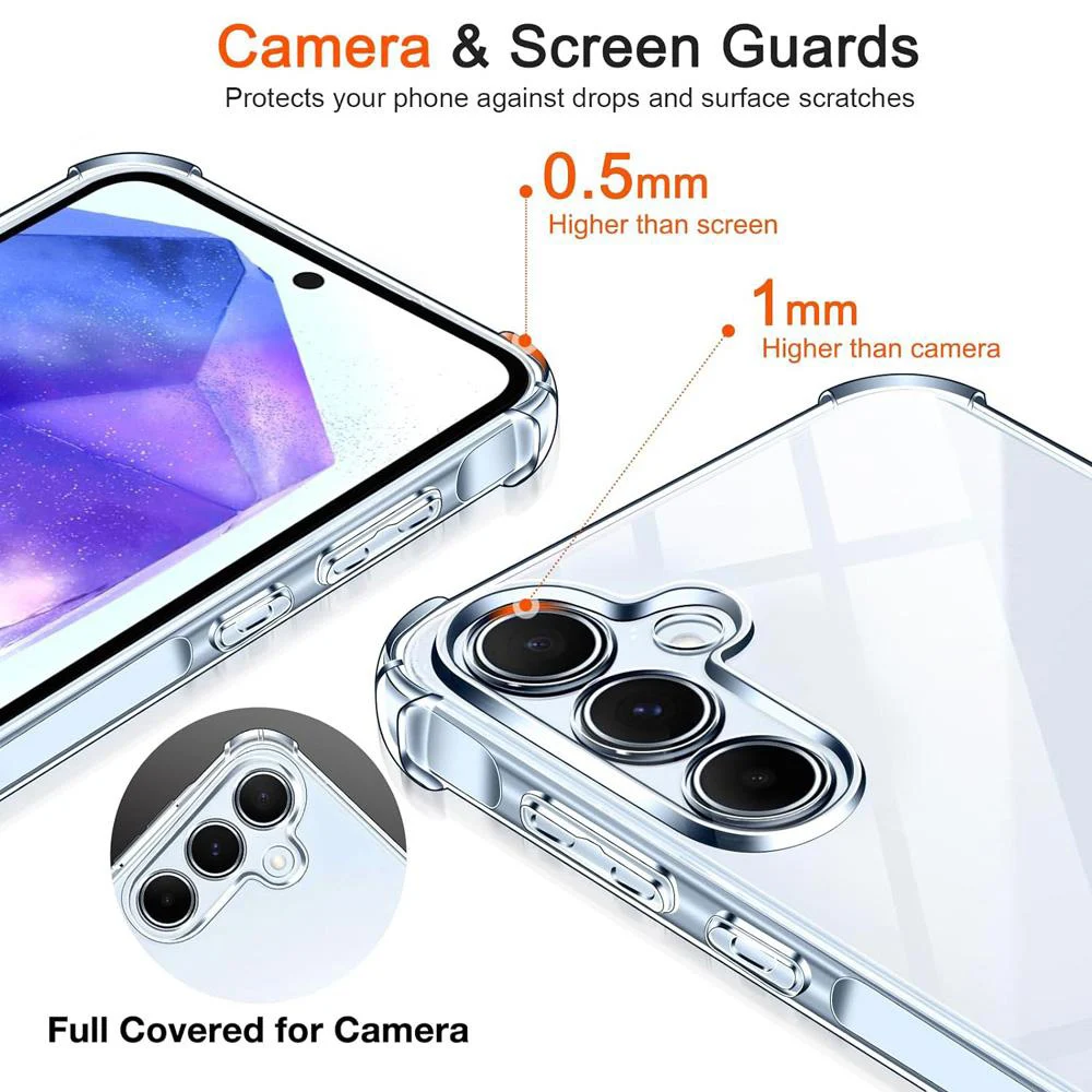 For Samsung Galaxy S24 S25 Ultra Plus FE Edge SupRShield Case Heavy Duty Soft Clear Transparent Cover