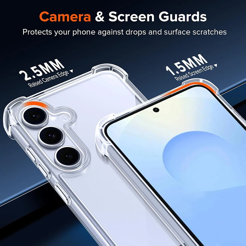 For Samsung Galaxy S24 S25 Ultra Plus FE Edge SupRShield Case Heavy Duty Soft Clear Transparent Cover