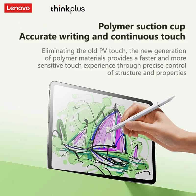 Lenovo ThinkPlus BP28 Universal Smart Capacitive Stylus Pen Aluminum Alloy Writing Painting Compatible with Apple & Android Devices