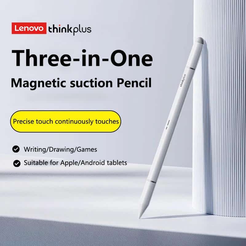 Lenovo ThinkPlus BP28 Universal Smart Capacitive Stylus Pen Aluminum Alloy Writing Painting Compatible with Apple & Android Devices
