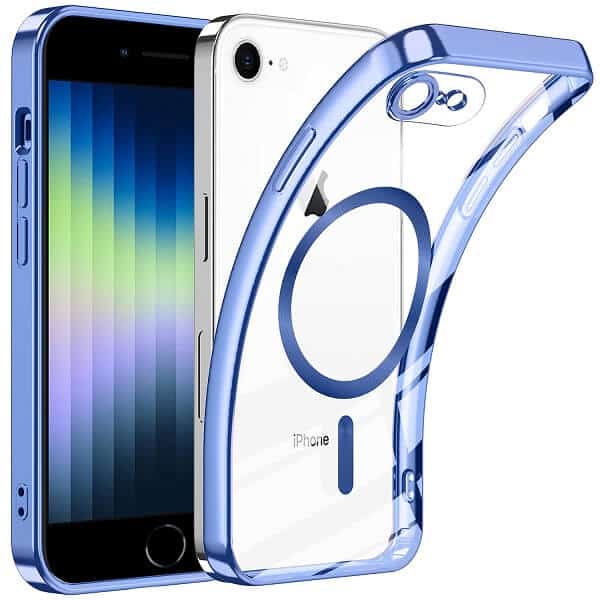 For Apple iPhone SE 2022 /2020 /8 /7 MagSafe Magnetic Case with HaloLock Shockproof Clear Protective Cover