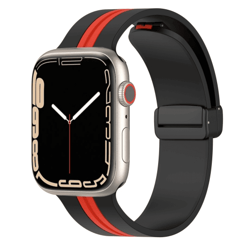 Magnetic D-Buckle Sports Wristband For Apple Watch Series 8 7 SE 6 5 4 3 2 1 Ultra Loop Strap Replacement Wrist Band 38mm 40mm 41mm 42mm 44mm 45mm 49mm