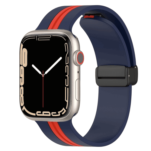 Magnetic D-Buckle Sports Wristband For Apple Watch Series 8 7 SE 6 5 4 3 2 1 Ultra Loop Strap Replacement Wrist Band 38mm 40mm 41mm 42mm 44mm 45mm 49mm