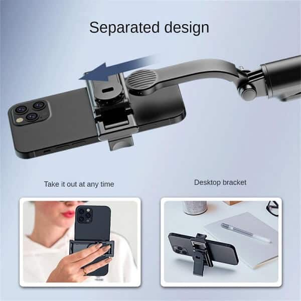 New Selfie Stick Tripod, Detachable Phone Bracket Monopod with Wireless Bluetooth Remote