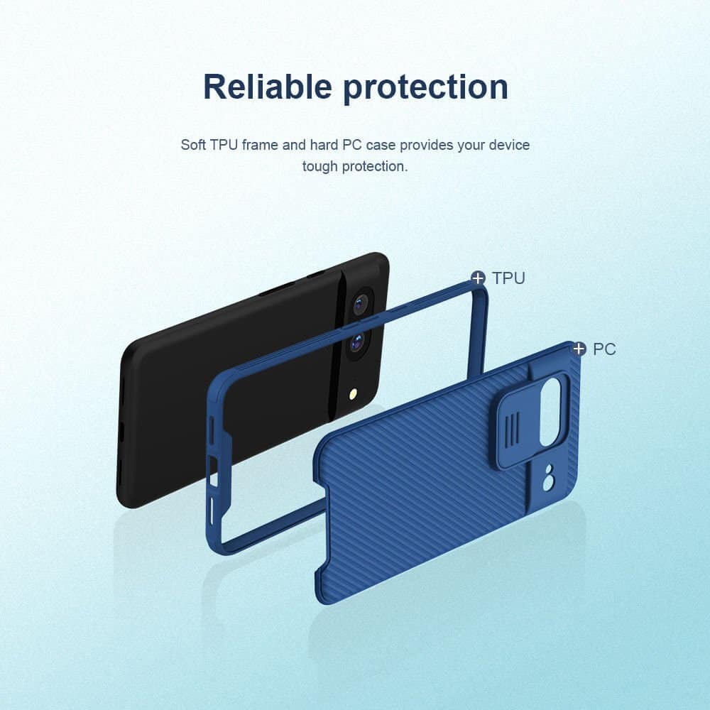 Nillkin For Google Pixel 8 CamShield Series Shockproof Heavy Duty Protective Case With Slide Camera Cover - Black