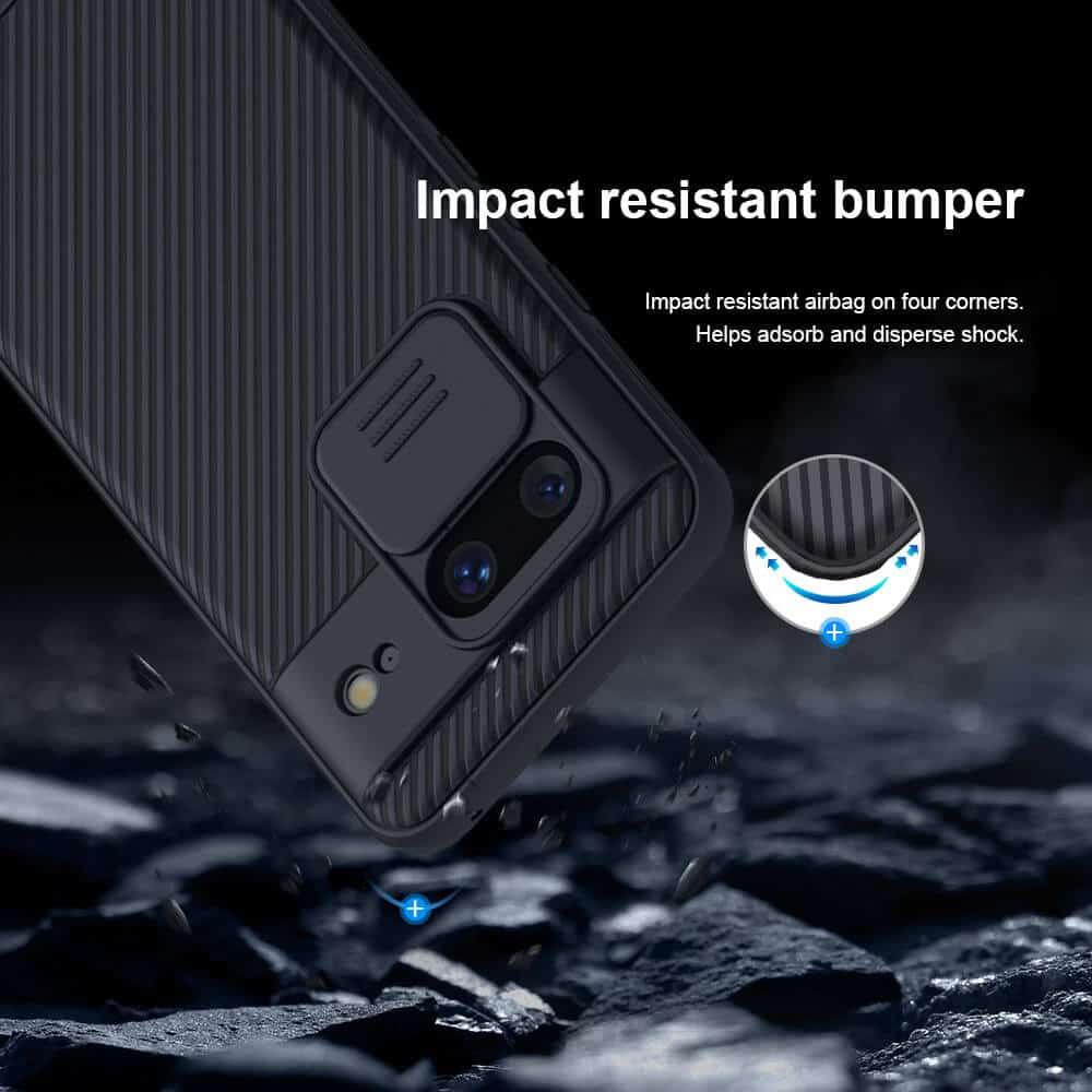 Nillkin For Google Pixel 8 CamShield Series Shockproof Heavy Duty Protective Case With Slide Camera Cover - Black