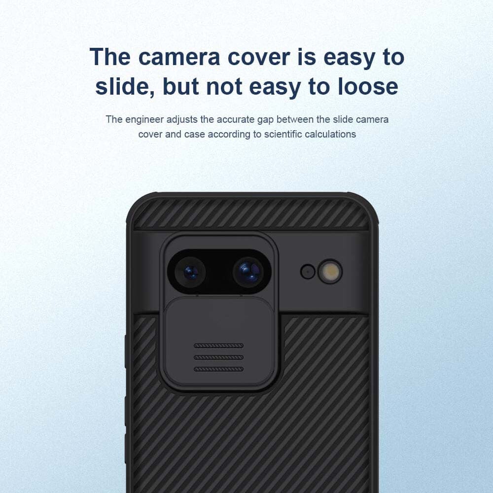 Nillkin For Google Pixel 8 CamShield Series Shockproof Heavy Duty Protective Case With Slide Camera Cover - Black
