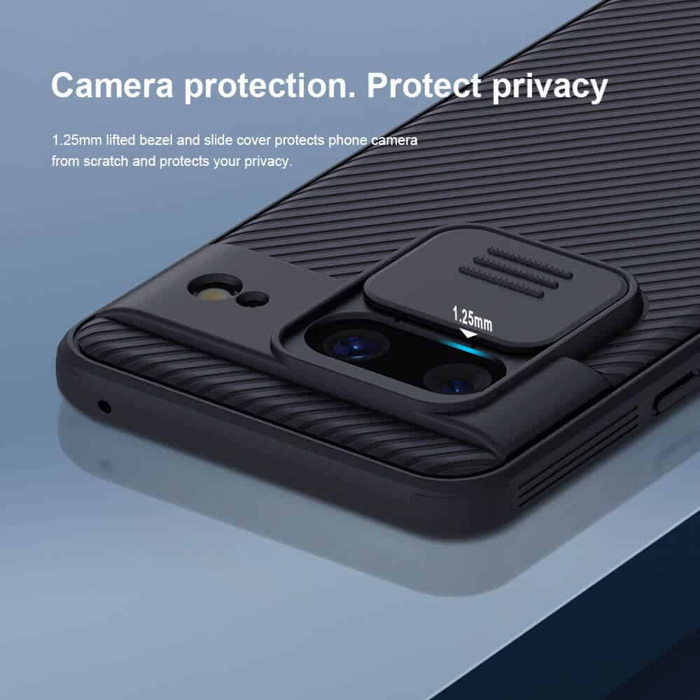 Nillkin For Google Pixel 8 CamShield Series Shockproof Heavy Duty Protective Case With Slide Camera Cover - Black