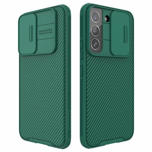 Nillkin Samsung Galaxy S23 Case, CamShield Series Slim Stylish Protective Case with Slide Camera Cover – Green