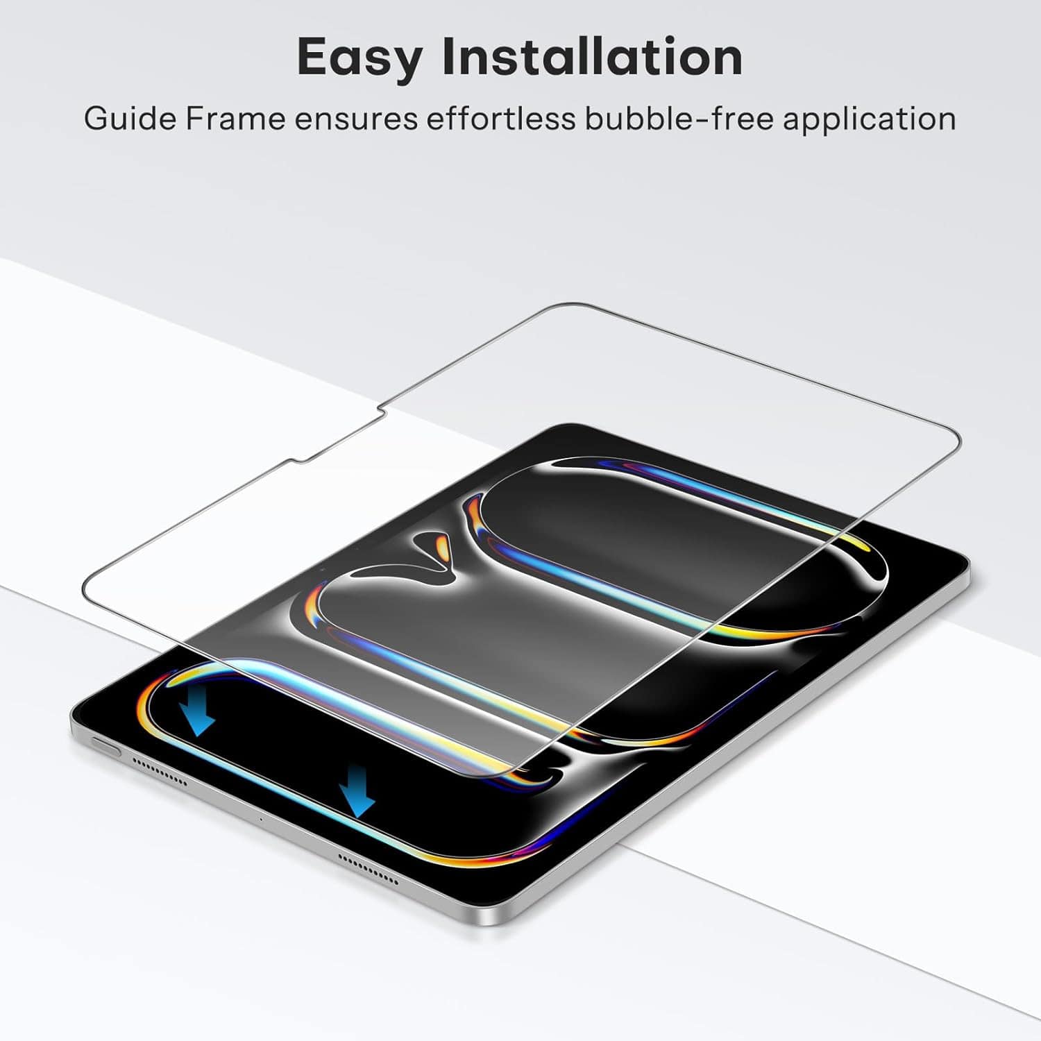 (2 Pack) For iPad Air 13 inch 2024 Pro 13 inch 2024 Tempered Glass Screen Protector