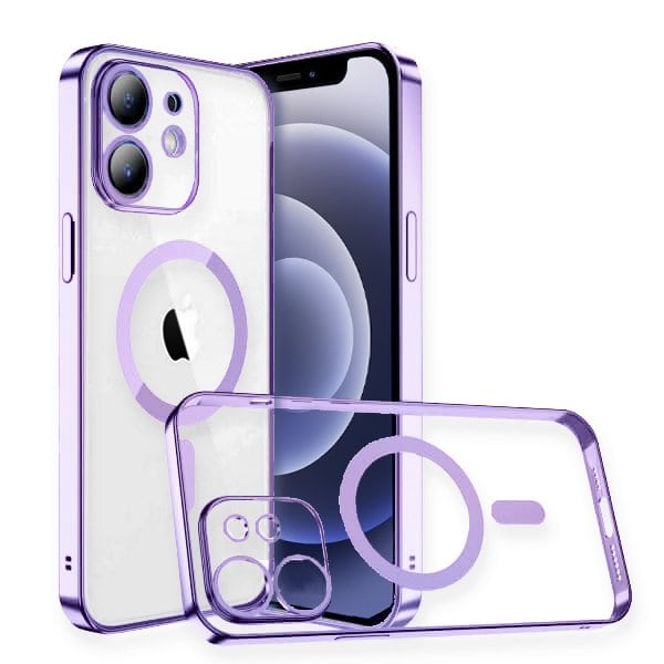 For Apple iPhone 12/ 12 Pro/ 12 Pro Max MagSafe Magnetic Case with HaloLock Shockproof Scratch Resistant Back Clear Protective Cover