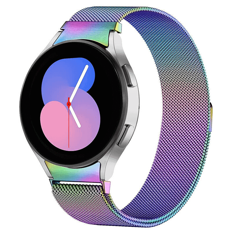 For Samsung Galaxy Watch 7 FE 6 5 4 3 Pro Gear S2 Stainless Steel Adjustable Milanese Magnetic Wristband Strap Loop