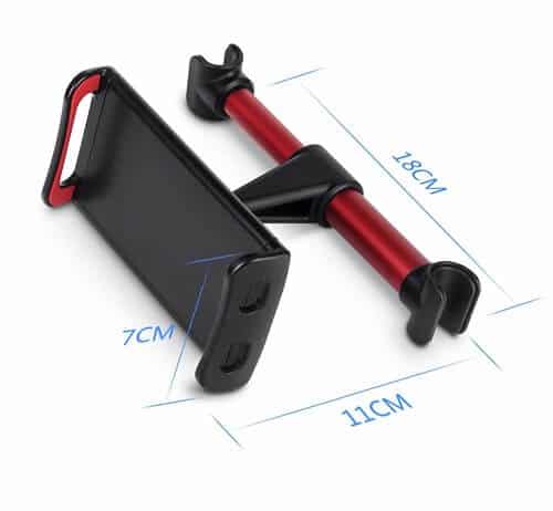 360° Rotation Car Headrest Mount, Phone Tablet Car Headrest Grip Mount Stand Cradle Bracket Holder for iPad/ Samsung Galaxy Tab
