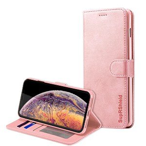 Apple iPhone XS Max SupRShield Wallet Leather Flip Magnetic Case Cover (Rose Gold)