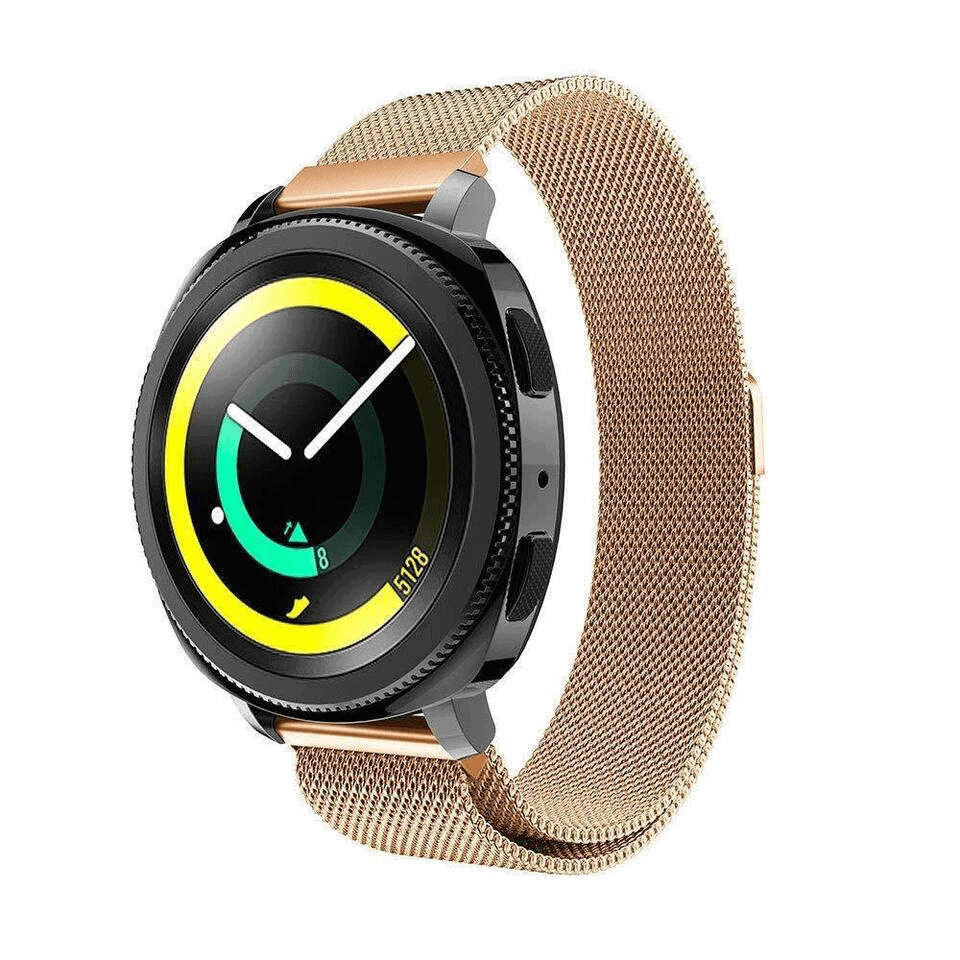 For Samsung Galaxy Watch 6 /5 /4 /3 Pro /Gear S2 Stainless Steel Adjustable Milanese Wristband Strap Loop