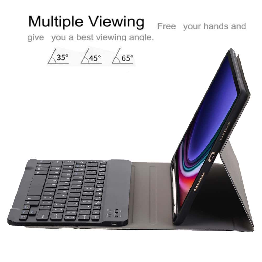 With Pencil Holder For Samsung Galaxy Tab S10+Plus /S9+ Plus /S9FE+ Plus 12.4 inch SM-X810 X816B/SM-X610, SM-X616B Detachable Wireless Bluetooth Keyboard Case Protective Cover