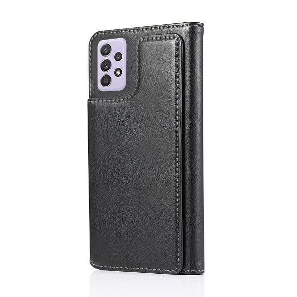 Samsung Galaxy A52s 5G SupRShield Wallet Leather Card Holder Flip Protective Shockproof Magnetic Case Cover (Black Style 2)