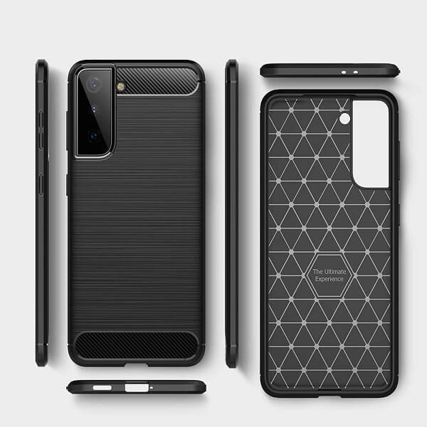Samsung Galaxy S21 FE Case Shockproof Heavy Duty Rugged Anti Knock Back Cover (Black)