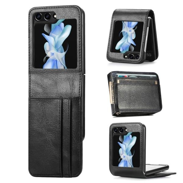For Samsung Galaxy Z Flip 5 Wallet Leather Card Holder Flip Protective Shockproof Case Cover