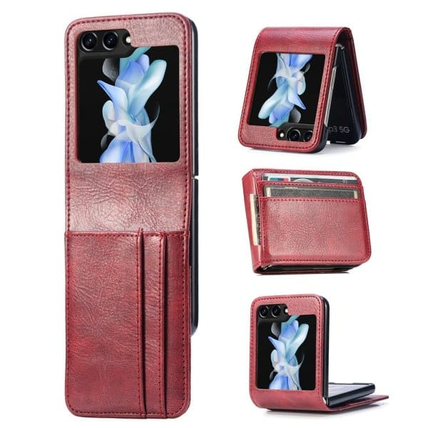 For Samsung Galaxy Z Flip 5 Wallet Leather Card Holder Flip Protective Shockproof Case Cover
