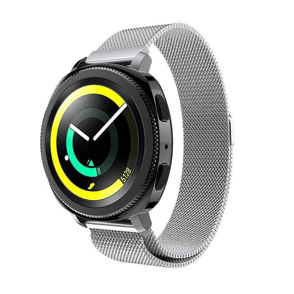 For Samsung Galaxy Watch 6 /5 /4 /3 Pro /Gear S2 Stainless Steel Adjustable Milanese Wristband Strap Loop