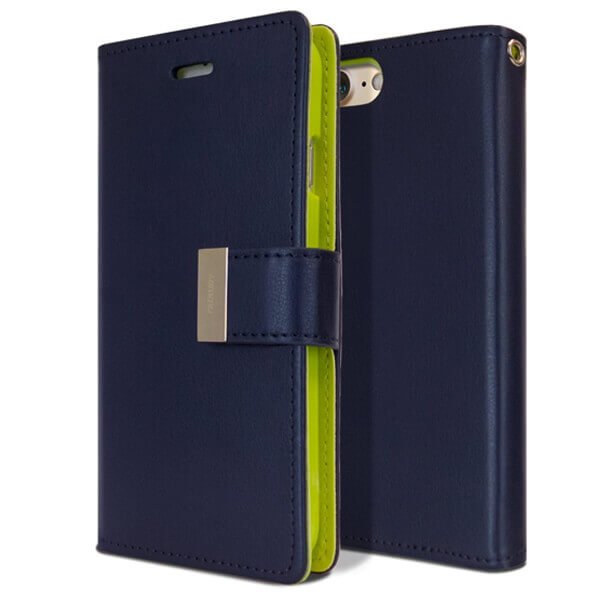 Goospery For Apple iPhone SE /7/8 Plus Rich Diary Wallet Flip Case Leather Card Slots Magnetic Cover