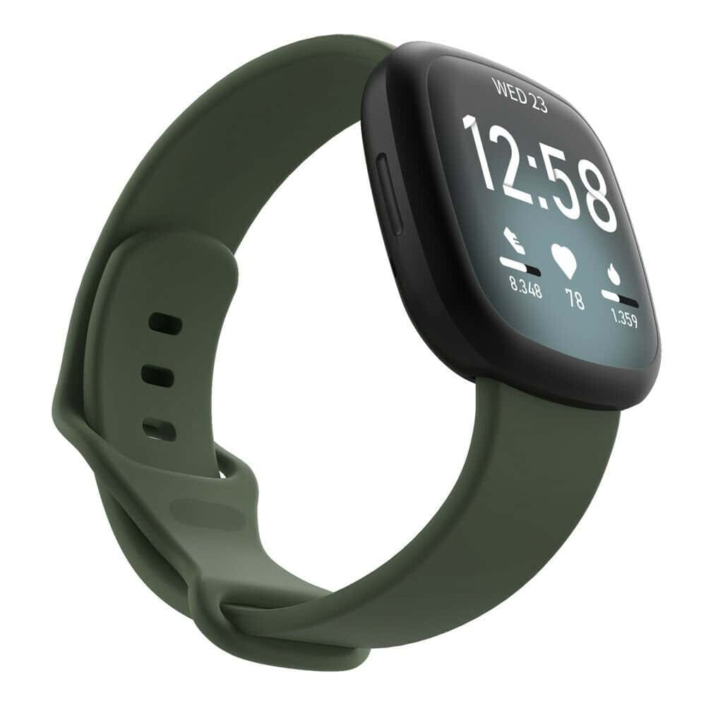 For Fitbit Versa 3/Versa 4/Sense/Sense 2 Band Soft Silicone Adjustable Strap Wristband Replacement Sports Bands Loop