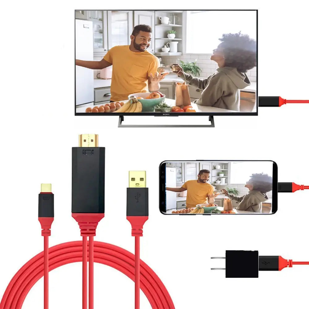 2M 4K@60Hz 1080P USB 3.1 Type C to HDMI Cable Adapter USB C Converter With USB Power Port For Samsung Google Laptop Macbook