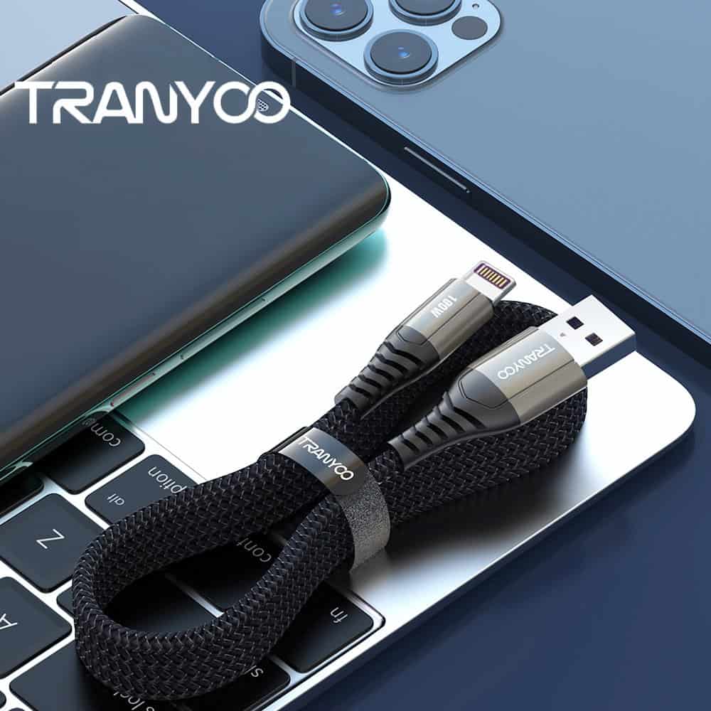 TRANYOO 2M (T-S16i) 5A Lightning Fast Charging Data Sync Cable Cord For Apple iPhone iPad iPod