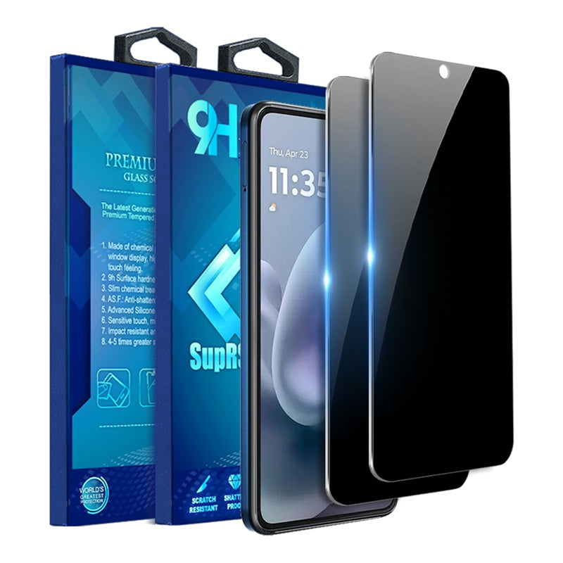 [2 Pack] For Motorola Moto G86 Power 5G SupRShield Anti Spy Privacy Tempered Glass LCD Screen Protector Film Guard