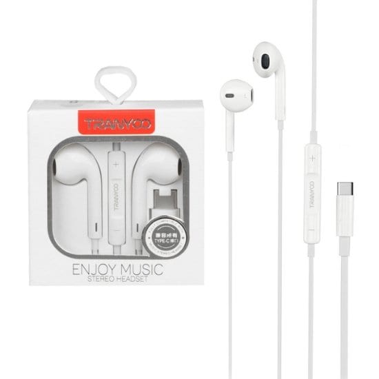 Tranyoo T-R13 USB Type C Headphones Earbuds with Microphone for Samsung Galaxy, Google Pixel, Nokia, Oppo, Motorola, OnePlus, iPad Pro